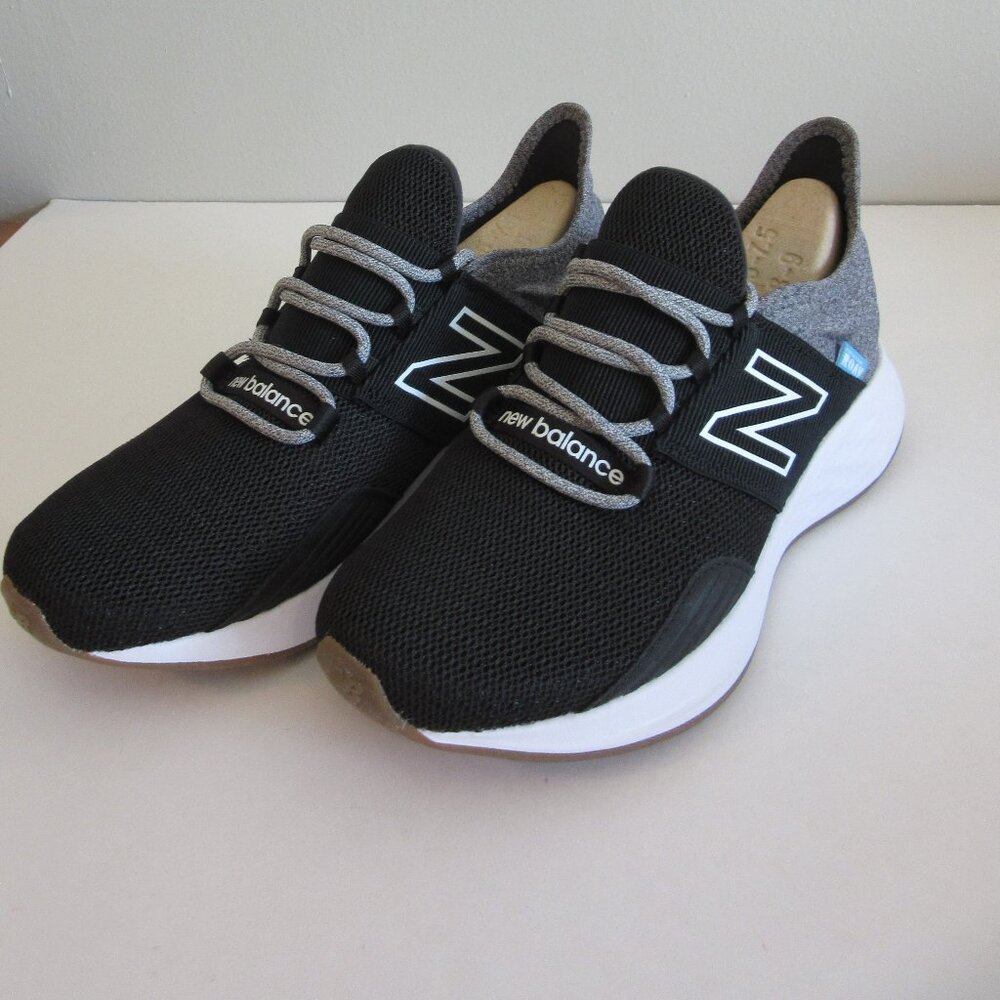 New Balance Black & Gray ROAV Fresh Foam 7.5 Wide Sneakers NEW